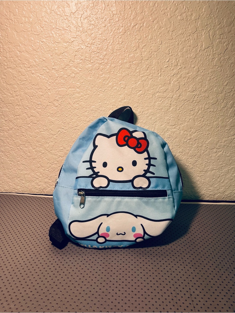 Hello Kitty Light Blue Kids Backpack with Red Bow